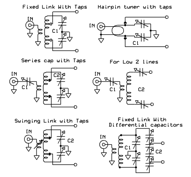 Balanced line antenna tuners